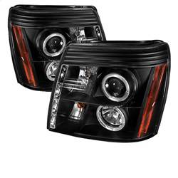 Spyder Auto - Spyder Auto 5042286 Black/Clear LED Halo Projector Headlights