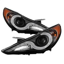 Spyder Auto - Spyder Auto 5080882 Light Bar Headlights Black/Clear for 11-13 Hyundai Sonata