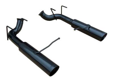 Pypes Performance Exhaust - Pypes SFM76MSB Pype Bomb Black Axle Back Exhaust System for 11-13 Mustang GT