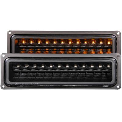 Anzo USA - Anzo USA LED Clear Lens Turn Signal/Parking Lights Black GM C/K Trucks 511050