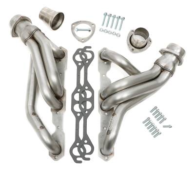Hedman Hedders - Hedman 62010 1.625" Mid Headers for 67-87 C10/C20/C30 SB Chevy Pickup 2WD Raw SS