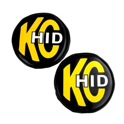 KC Hilites - KC HiLiTES 5818 Soft Cover 8" Vinyl HID Black Yellow Pair