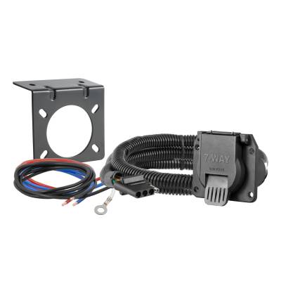 CURT - CURT 58980 Dinghy Towing Electrical Adapter 4-Way Flat Vehicle To 7-Way RV Blade