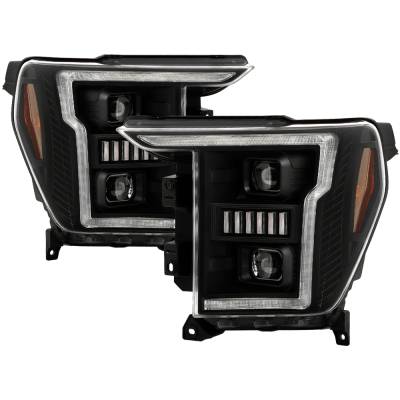 Spyder Auto - Spyder Auto 5088710 Projector Headlights Sequential LED Turn Signal Lights Blk