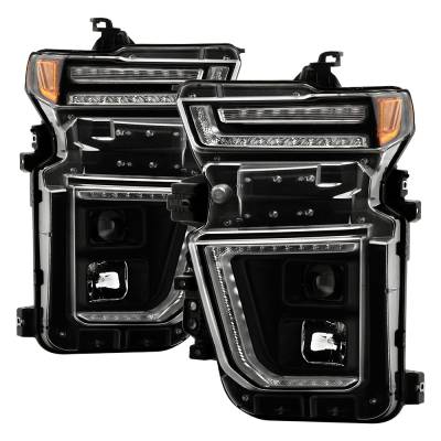 Spyder Auto - Spyder Auto 5088796 Black Projector Headlights Sequential LED Turn Signal Lights