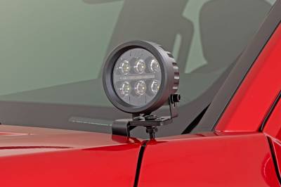 Rough Country Suspension Systems - Rough Country 72106 A-Pillar 3.5" LED Ditch Light Kit-Spot for 24-26 Tacoma