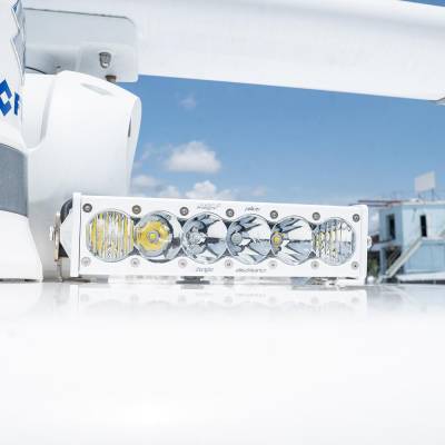 Baja Designs - Baja Designs 451003WT OnX6+ White/Clear Straight 10" LED Light Bar Combo Beam