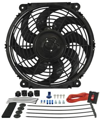 Derale - Derale 16512 12" Tornado Electric Puller Fan Premium Mounting Kit