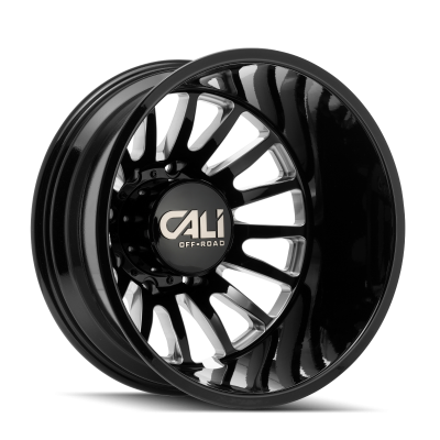 Cali Offroad Wheels - Cali Offroad 9110 Summit 20x8.25 Rear 8x200 -232mm Black/Mill 9110D-2877BMR232