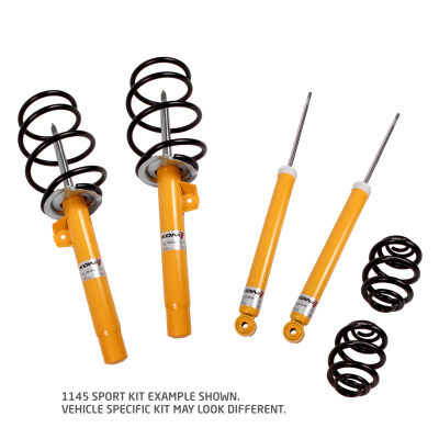 Koni - Koni 1145 1071 1145 Kit w/4 Sport Yellow Dampers & 4 Eibach Lowering Springs