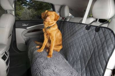 DGS Pet Products - DGS Pet Products DGSDDCARSC26 Dirty Dog 3-in-1 Car Seat Cover & Hammock Gray