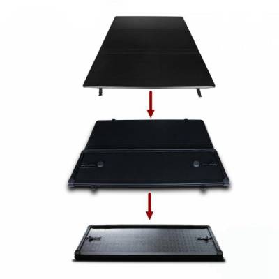 Black Horse Off Road - Black Horse HTF-JE19 Hard Tonneau Cover Black for 20-23 Jeep Gladiator