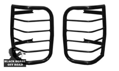 Black Horse Off Road - Black Horse 7TN15A Black Taillight Guards for 96-02 Toyota 4Runner