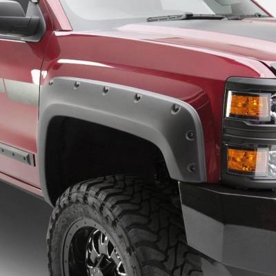 Black Horse Off Road - Black Horse FF-CHSIL-SM-PKT-07 Fender Flares Black 07-13 Chevy Silverado 1500