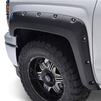 Black Horse Off Road - Black Horse FF-CHSIL19-SM Fender Flares Black for 19-23 Chevy Silverado 1500
