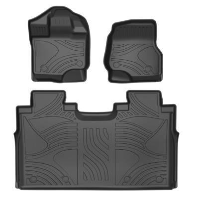 Black Horse Off Road - Black Horse FMFF115 Totaliner HD Anti-Skid Floor Mat Rug Liner 15-22 Ford F150