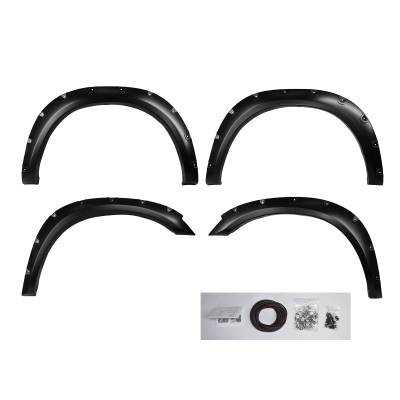 Black Horse Off Road - Black Horse FPSRA09T FENDER FLARES RIVETED Style Black for 10-18 RAM 2500-3500