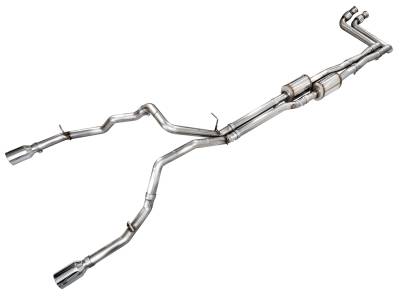 AWE Tuning - AWE Tuning 3015-32530 Dual Catback Exhaust Kit w/Chrome Tip for 25-26 RAM 1500