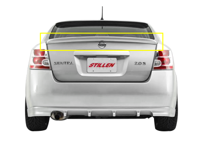 Stillen - Stillen 108069 Unpainted Rear Deck Wing Spoiler for 07-12 Nissan Sentra