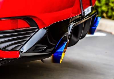 Stillen - Stillen 504455 SS Cat-Back Exhaust Burnt Tips for 17-22 Infiniti Q60 3.0t