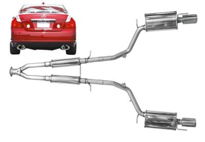 Stillen - Stillen 504445 SS Near Cat Back Exhaust System for 06-10 Infiniti M35