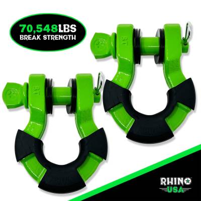 Rhino USA - Rhino USA SUPERSHACK-GRN 8t Super Shackle 2pc Green