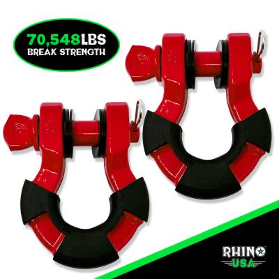 Rhino USA - Rhino USA SUPERSHACK Red 8t Super Shackle 2pc Red