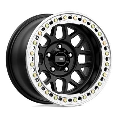 KMC - KMC KM235 GRENADE CRAWL BEADLOCK 17x8.5 BLANK 0mm Satin Black KM2357850L700