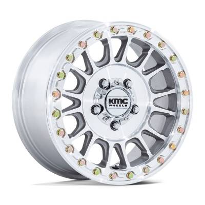 KMC Powersports - KMC Powersports KS239DX15704410 KS239 Impact Beadlock 15x7 4x156 10mm Silver