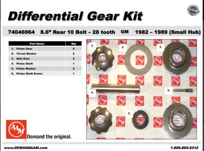 American Axle & Manufacturing - American Axle 74046964 Spider & Pinion Gear Kit for Buick/Cadillac/Chevy/GMC