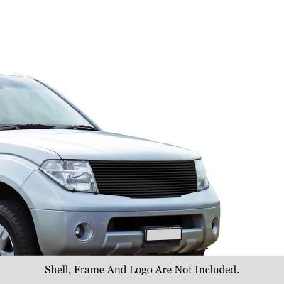 APS - APS Stainless Billet Grille Black for 05-08 Nissan Frontier GR14HEE43J
