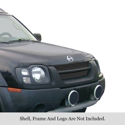 APS - APS Stainless Billet Grille Black for 02-04 Nissan Xterra GR14FED17J