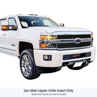 APS - APS Stainless Billet Grille Black 15-19 Silverado 2500/3500 GR03FFC18J
