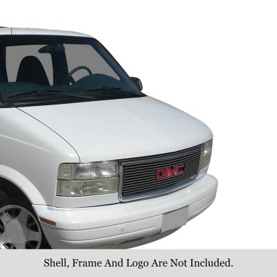 APS - APS Stainless Billet Grille Black 95-05 GMC Safari GR07FEG24J