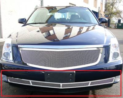 APS - APS GR01GFG62T Wire Mesh Bumper Grille Polish for 06-11 Cadillac DTS