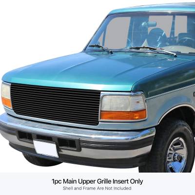 APS - APS Stainless Billet Grille Black 92-96 Ford F-Series/Bronco GR06HEJ07J