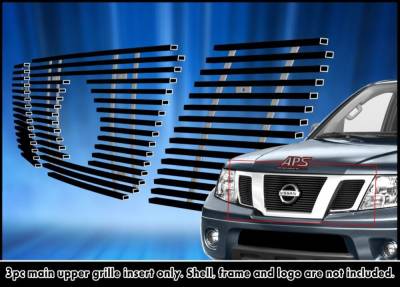 APS - APS Stainless Billet Grille Black for 05-08 Nissan Frontier GR14FFD32J