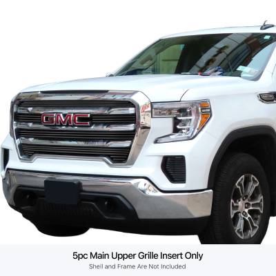 APS - APS Stainless Billet Grille Black 19-21 GMC Sierra 1500 SLE GR07FEJ33J