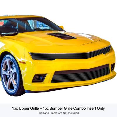 APS - APS Stainless Billet Grille Black 14-15 Chevrolet Camaro LS/LT/RS GR03FAB49J