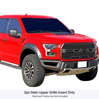 APS - APS Stainless Billet Grille Black 17-20 Ford F150 Raptor GR06FEA54J
