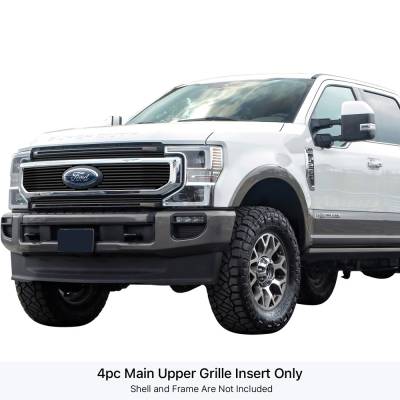 APS - APS Stainless Billet Grille Black 20-22 Super Duty King Ranch GR06FEA96J