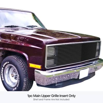 APS - APS Stainless Billet Grille Black 81-87 GM C/K Truck GR03HEB02J