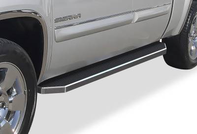 APS - APS IB03RJJ1Y H-Series Running Boards Polish for 99-06 Silverado/Sierra Crew