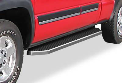 APS - APS IB03RJJ4Y H-Series Running Boards Polish for 99-06 Silverado/Sierra Extended