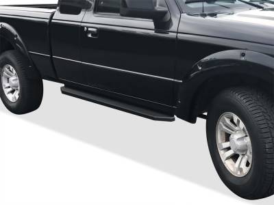 APS - APS IB06RBA3H H-Series Running Boards Black for 98-11 Ford Ranger Ext 2DR