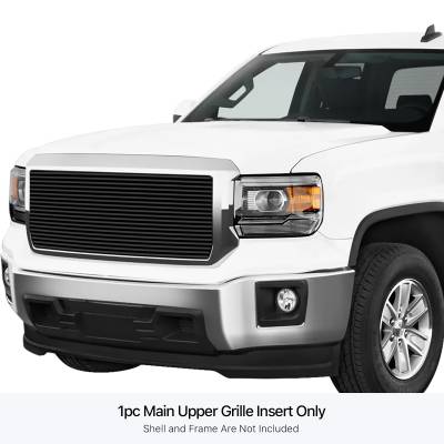 APS - APS Stainless Billet Grille Black 14-15 GMC Sierra 1500 GR07HEI73J