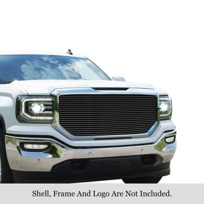 APS - APS Stainless Billet Grille Black 16-18 GMC Sierra 1500 GR07HFC62J
