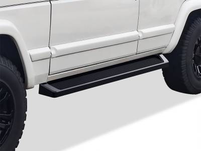 APS - APS IRunning Running Boards Black for 84-01 Cherokee XJ 4DR IB10RBA7B