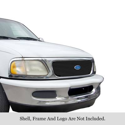 APS - APS Stainless Billet Grille Black 97-98 Ford Expedition GR06FEG38J
