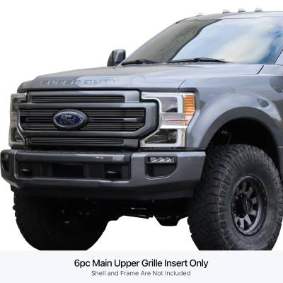 APS - APS Stainless Billet Grille Black 20-22 Ford Super Duty Lariat GR06FEJ80J